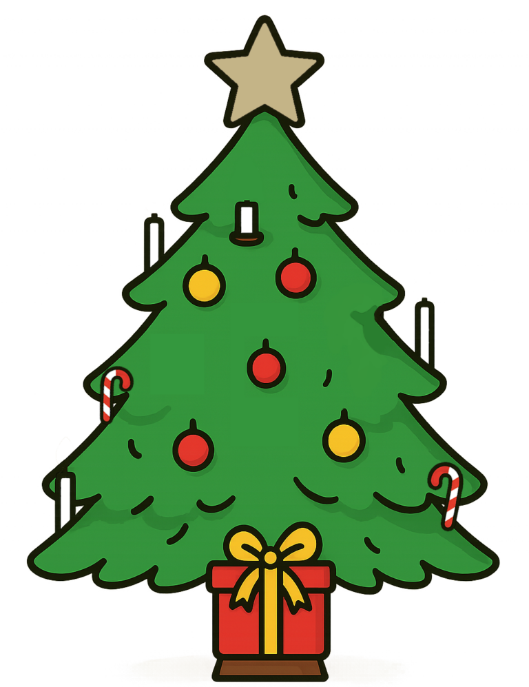 christmas tree with turned off lights